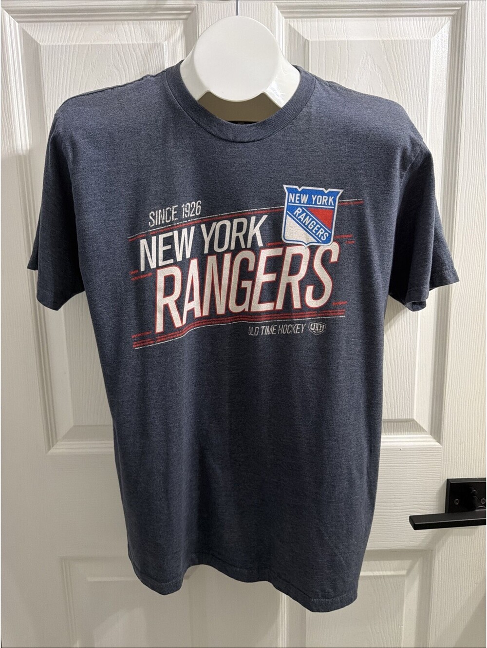 New York Rangers Shirt Old Time Hockey Men’s Blue Tee Size Medium